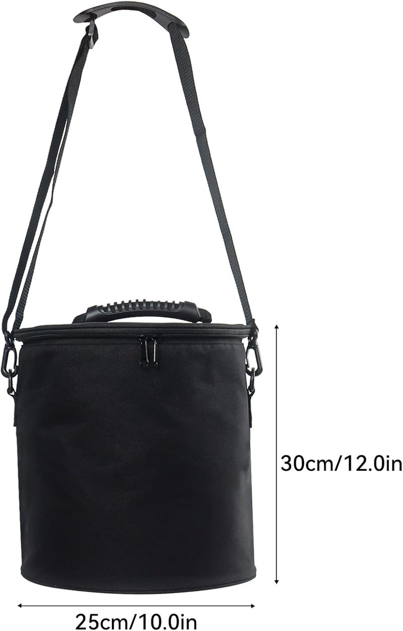 Klmnop Hockey Puck Bag, Waterproof Hockey Puck Carrier Holding up to 50 Pucks with Adjustable Shoulder Strap, Equipment Carrying Bag for Hockey Pucks & Accessories - Image 2